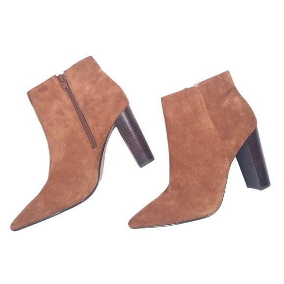 Saks Fifth Avenue Black Ankle Boots for Women for sale | eBay NWT Saks Fifth Avenue Annie Stacked Heel Bootie - Size 10, Cognac